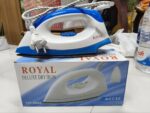 Royal Deluxe Dry Iron (Model YPF-2003A) featuring a blue and white plastic body. - Image 3